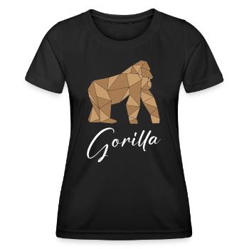 Gorille - T-shirt sport Femme - noir - Devant - AI Model Female 172 light (172cm)