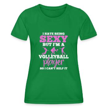 Volleyball players - Women's Functional T-Shirt - kelly green - Front - AI Model Female 172 dark (172cm)