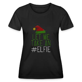 Let Me Take An Elfie Ugly Style - Frauen Funktions-T-Shirt - Schwarz - Vorne - AI Model Female 172 light (172cm)