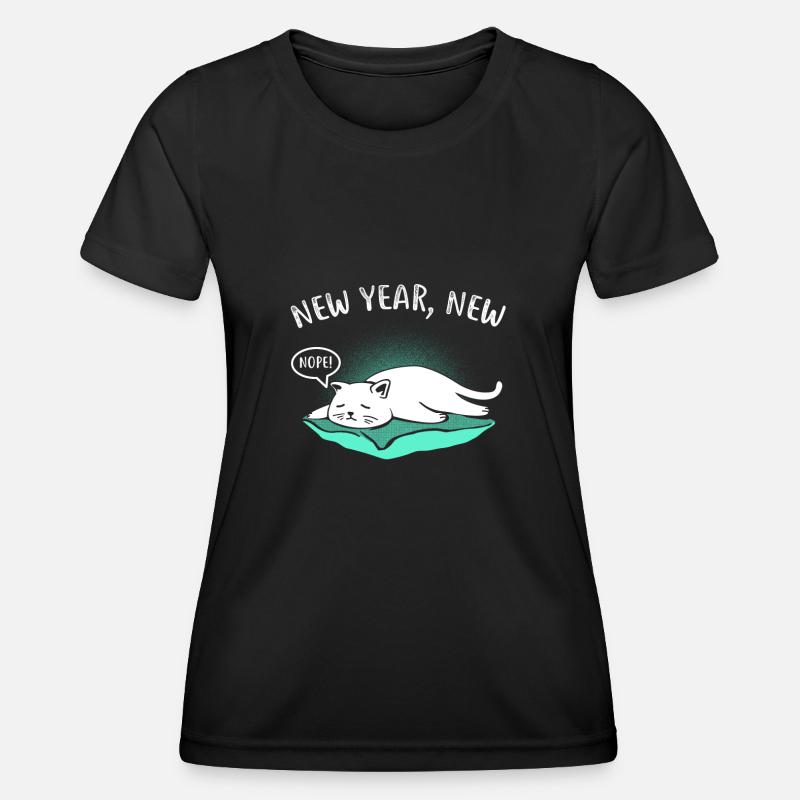 New year intent / gift / funny - Women's Functional T-Shirt - black