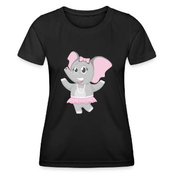 elephant elefant mammut animal tiere10 - Frauen Funktions-T-Shirt - Schwarz - Vorne - AI Model Female 172 light (172cm)