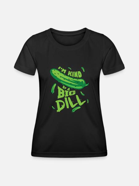 Lustige Gurke - Frauen Funktions-T-Shirt - Schwarz