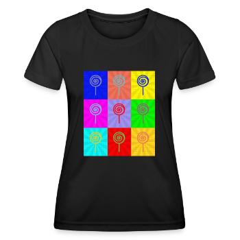 Pop-Art - Frauen Funktions-T-Shirt - Schwarz - Vorne - AI Model Female 172 light (172cm)