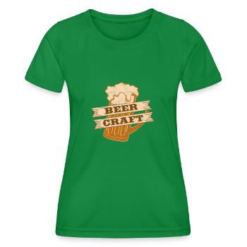 Beer Craft - Handmade Beer - Women's Functional T-Shirt - kelly green - Front - AI Model Female 172 dark (172cm)