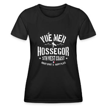 Tee shirt Vue mer Hossegor - T-shirt sport Femme - noir - Devant - AI Model Female 172 light (172cm)