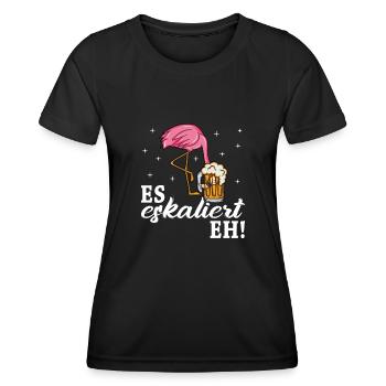 Flamingo Junggesellenabschied Frauen jga Saufen - Frauen Funktions-T-Shirt - Schwarz - Vorne - AI Model Female 172 light (172cm)