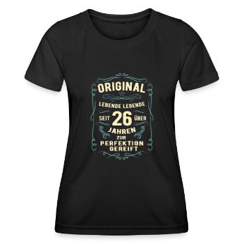 Original seit über 26 Jahren Geburtstag Geburt - Frauen Funktions-T-Shirt - Schwarz - Vorne - AI Model Female 172 light (172cm)