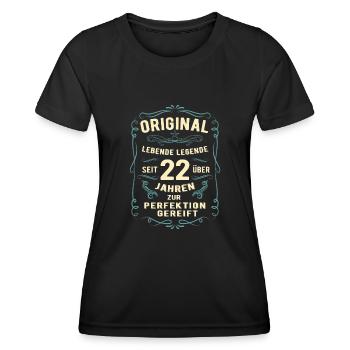 Original seit über 22 Jahren Geburtstag Geburt - Frauen Funktions-T-Shirt - Schwarz - Vorne - AI Model Female 172 light (172cm)
