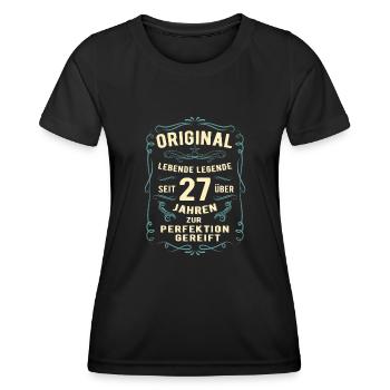 Original seit über 27 Jahren Geburtstag Geburt - Frauen Funktions-T-Shirt - Schwarz - Vorne - AI Model Female 172 light (172cm)