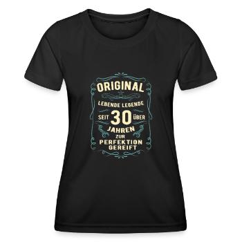 Original seit über 30 Jahren Geburtstag Geburt - Frauen Funktions-T-Shirt - Schwarz - Vorne - AI Model Female 172 light (172cm)