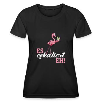 Flamingo Junggesellenabschied Frauen jga Saufen - Frauen Funktions-T-Shirt - Schwarz - Vorne - AI Model Female 172 light (172cm)