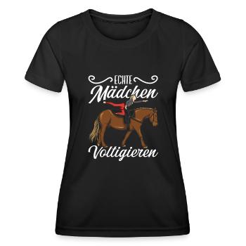 Voltigieren - Frauen Funktions-T-Shirt - Schwarz - Vorne - AI Model Female 172 light (172cm)