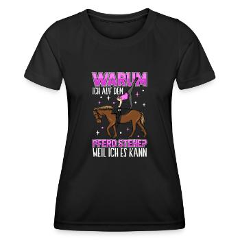 Voltigieren - Frauen Funktions-T-Shirt - Schwarz - Vorne - AI Model Female 172 light (172cm)