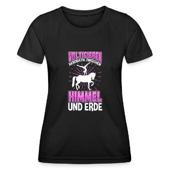 Voltigieren - Frauen Funktions-T-Shirt - Schwarz - Vorne - AI Model Female 172 light (172cm)