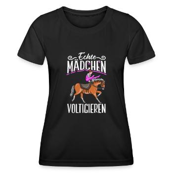 Voltigieren - Frauen Funktions-T-Shirt - Schwarz - Vorne - AI Model Female 172 light (172cm)