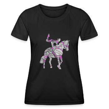 Voltigieren - Frauen Funktions-T-Shirt - Schwarz - Vorne - AI Model Female 172 light (172cm)