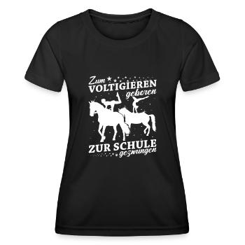 Voltigieren - Frauen Funktions-T-Shirt - Schwarz - Vorne - AI Model Female 172 light (172cm)