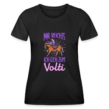 Voltigieren - Frauen Funktions-T-Shirt - Schwarz - Vorne - AI Model Female 172 light (172cm)