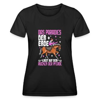 Voltigieren - Frauen Funktions-T-Shirt - Schwarz - Vorne - AI Model Female 172 light (172cm)
