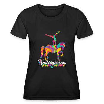 Voltigieren - Frauen Funktions-T-Shirt - Schwarz - Vorne - AI Model Female 172 light (172cm)