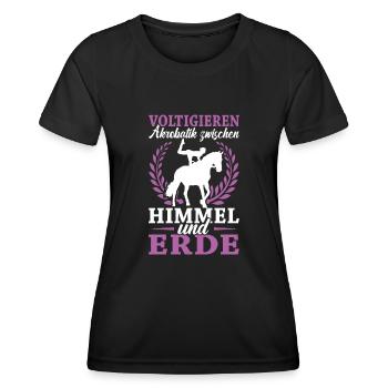 Voltigieren - Frauen Funktions-T-Shirt - Schwarz - Vorne - AI Model Female 172 light (172cm)
