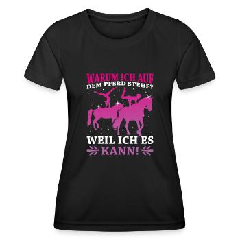 Voltigieren - Frauen Funktions-T-Shirt - Schwarz - Vorne - AI Model Female 172 light (172cm)