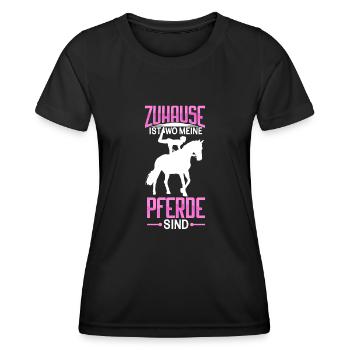 Voltigieren - Frauen Funktions-T-Shirt - Schwarz - Vorne - AI Model Female 172 light (172cm)