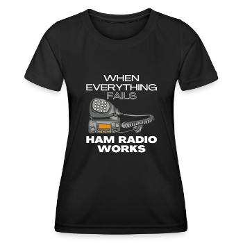 Ham Radio Operator Amateur Radio Amateur Radio Operator - Women's Functional T-Shirt - black - Front - AI Model Female 172 light (172cm)