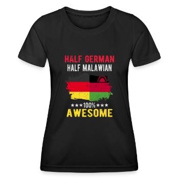 Half German Half Malawi - Women's Functional T-Shirt - black - Front - AI Model Female 172 light (172cm)