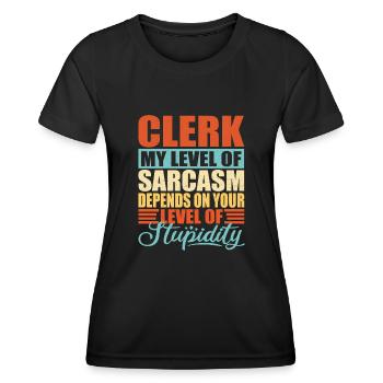 Sachbearbeiter Angestellter Büro Beamter - Frauen Funktions-T-Shirt - Schwarz - Vorne - AI Model Female 172 light (172cm)