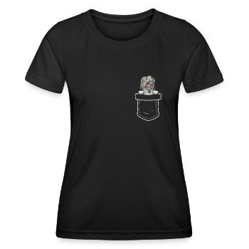 Bearded Collie Gift Chiens - T-shirt sport Femme - noir - Devant - AI Model Female 172 light (172cm)