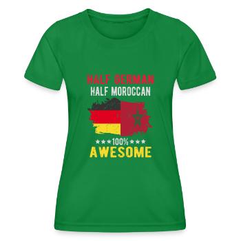 Halb Deutsch Halb Marokkaner - Frauen Funktions-T-Shirt - Kelly Green - Vorne - AI Model Female 172 dark (172cm)