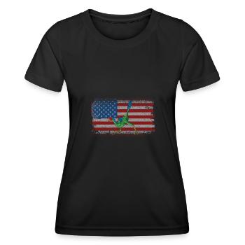 xxx Dinosaur Kids Dino Gift - Women's Functional T-Shirt - black - Front - AI Model Female 172 light (172cm)