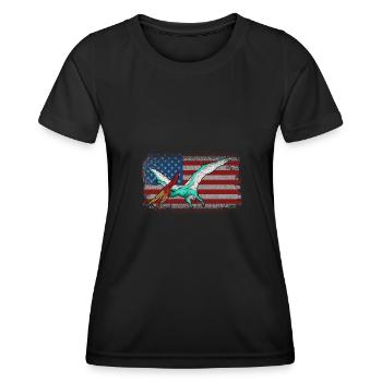 Pteranodon Dinosaur Enfants Dino Cadeau - T-shirt sport Femme - noir - Devant - AI Model Female 172 light (172cm)