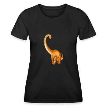 Diplodocus Dinosaurier Kinder Dino Geschenk - Frauen Funktions-T-Shirt - Schwarz - Vorne - AI Model Female 172 light (172cm)