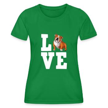 Deutsch Bulldog Dog Dog Propriétaire - T-shirt sport Femme - vert - Devant - AI Model Female 172 dark (172cm)