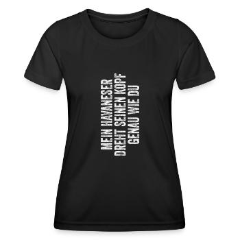 Havaneser Hund Dog Hundehalter - Frauen Funktions-T-Shirt - Schwarz - Vorne - AI Model Female 172 light (172cm)