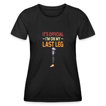 Chirurgie de la jambe en fauteuil roulant jambe perdue - T-shirt sport Femme - noir - Devant - AI Model Female 172 light (172cm)