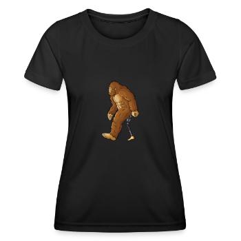 Chirurgie de la jambe en fauteuil roulant jambe perdue - T-shirt sport Femme - noir - Devant - AI Model Female 172 light (172cm)