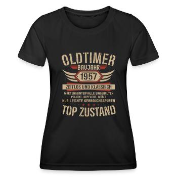 66. Geburtstag 50 Jahre Oldtimer Geschenk 1973 - Frauen Funktions-T-Shirt - Schwarz - Vorne - AI Model Female 172 light (172cm)