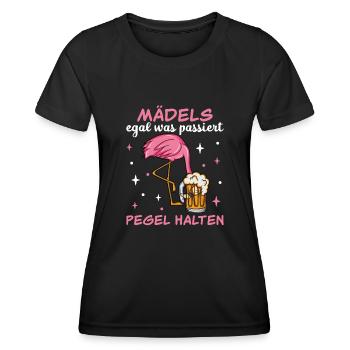 Flamingo JGA - Frauen Funktions-T-Shirt - Schwarz - Vorne - AI Model Female 172 light (172cm)