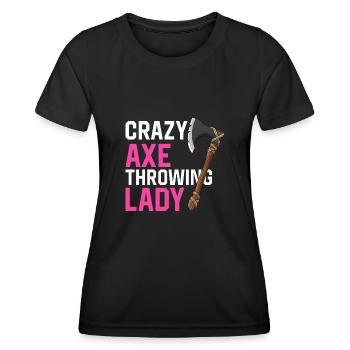 Axt Werfen - Frauen Funktions-T-Shirt - Schwarz - Vorne - AI Model Female 172 light (172cm)