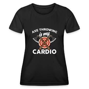 Axt Werfen - Frauen Funktions-T-Shirt - Schwarz - Vorne - AI Model Female 172 light (172cm)