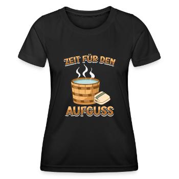 Sauna - Frauen Funktions-T-Shirt - Schwarz - Vorne - AI Model Female 172 light (172cm)
