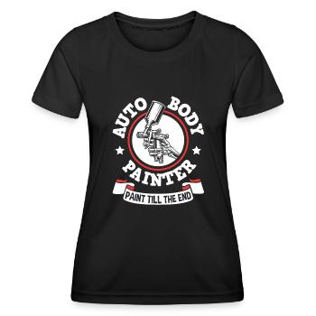 Peintre automobile Pulvérisateur Peintures - T-shirt sport Femme - noir - Devant - AI Model Female 172 light (172cm)
