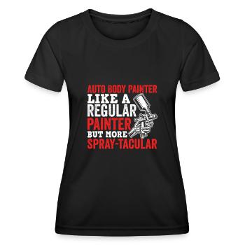 Peintre automobile Pulvérisateur Peintures - T-shirt sport Femme - noir - Devant - AI Model Female 172 light (172cm)