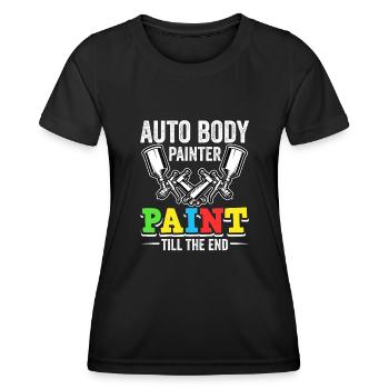 Peintre automobile Pulvérisateur Peintures - T-shirt sport Femme - noir - Devant - AI Model Female 172 light (172cm)