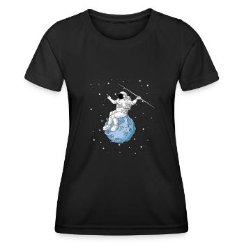 Lancer du javelot athlétisme Lanceur de javelot - T-shirt sport Femme - noir - Devant - AI Model Female 172 light (172cm)