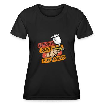 Auto Body Painter Auto Maler Sprayer - T-shirt sport Femme - noir - Devant - AI Model Female 172 light (172cm)