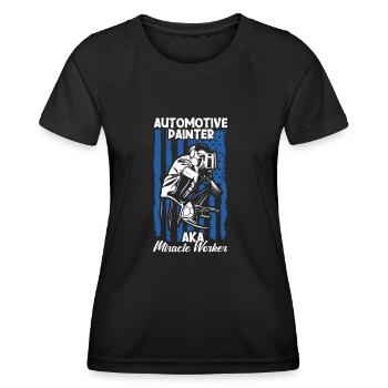 Peintre automobile Pulvérisateur Peintures - T-shirt sport Femme - noir - Devant - AI Model Female 172 light (172cm)